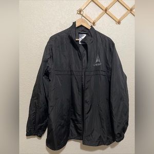 Dunbrook USSF black zip up light rain jacket nwt